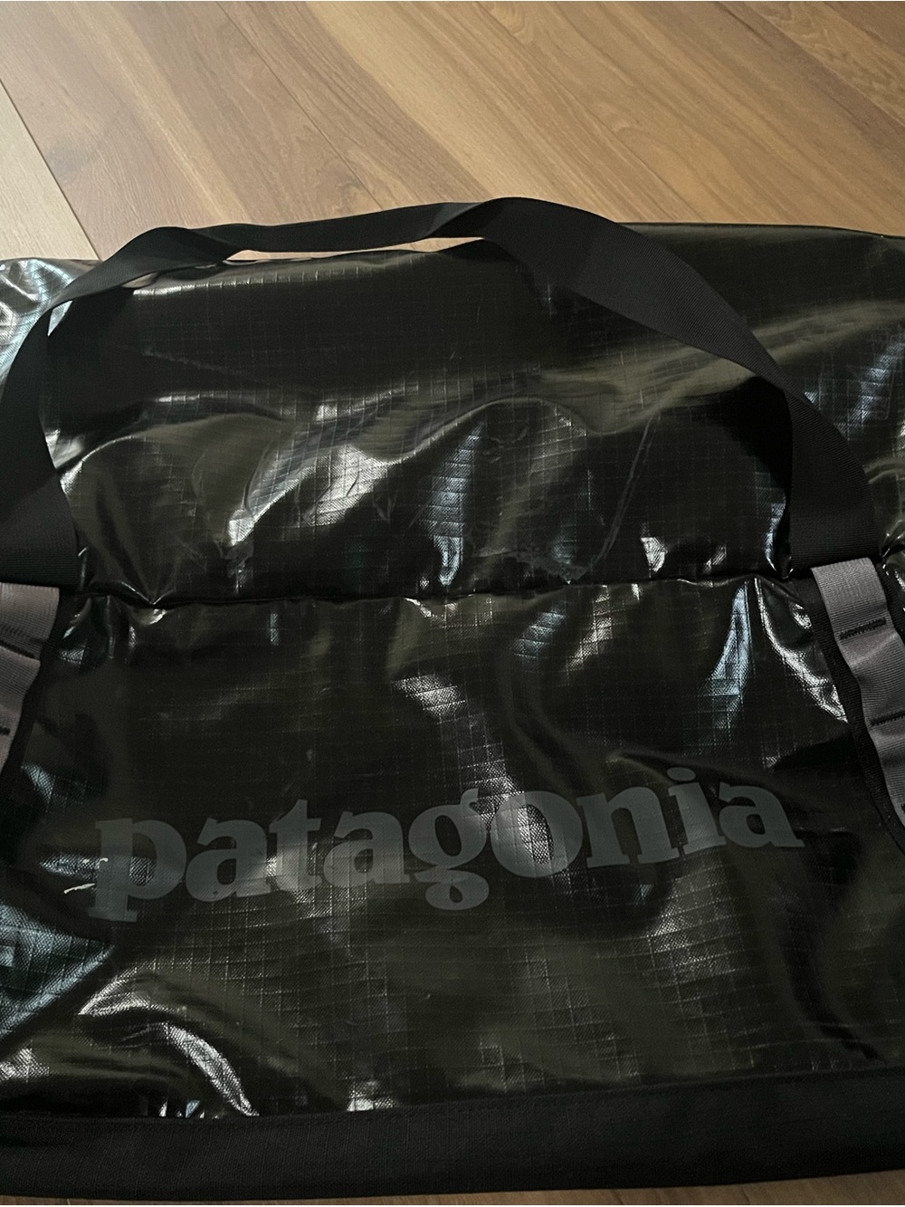 Patagonia Black Travel Duffel with White Logo - Picture 7 of 12